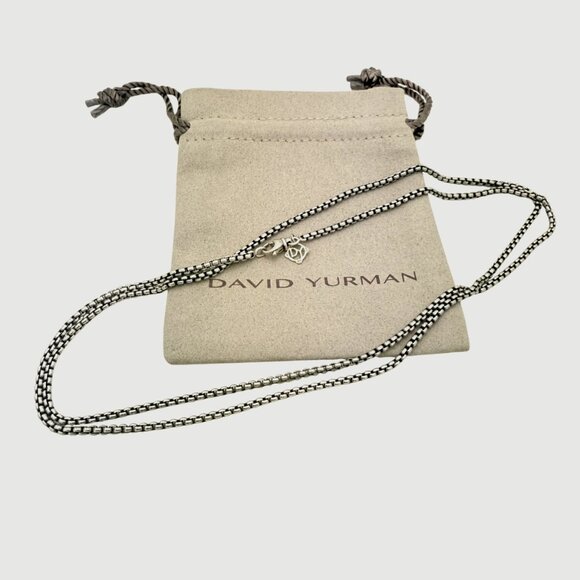 David Yurman Unisex 2.7mm Silver Box Chain Necklace - Picture 1 of 2